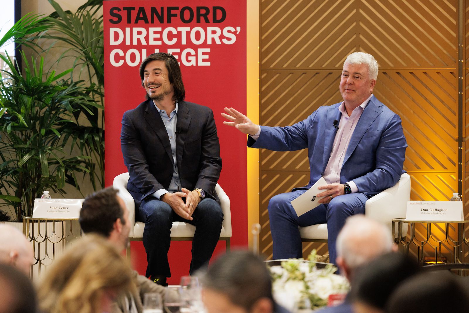 Vlad Tenev speaking at Stanford Directors' College